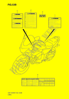 LABEL (MODEL K9) for Suzuki BANDIT 1250 2009