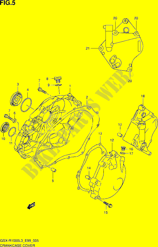 CRACKCASE COVER for Suzuki GSX-R 1000 2013