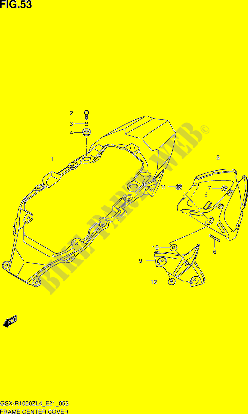 CENTRAL FAIRING for Suzuki GSX-R 1000 2014