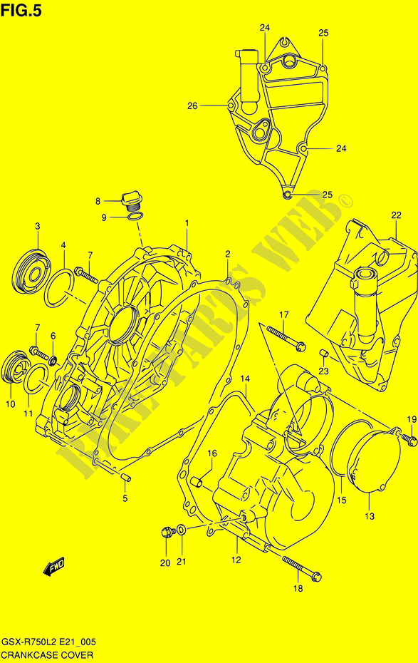 CRACKCASE COVER for Suzuki GSX-R 750 2012