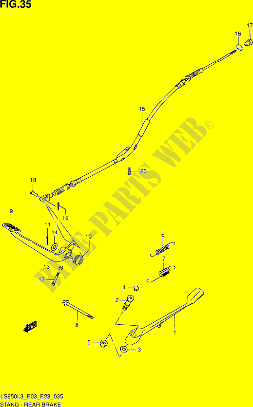 STAND   REAR BRAKE for Suzuki SAVAGE 650 2013