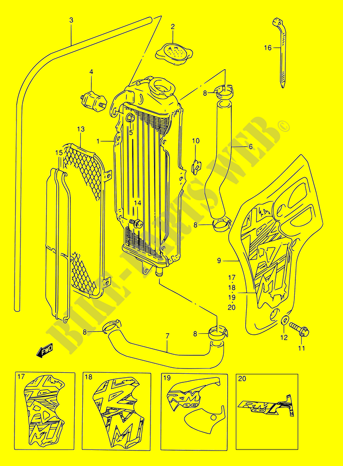 RADIATOR for Suzuki RM 80 1999