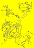 CRANKCASE COVER   WATER PUMP (MODELE L/M/N/P/R) for Suzuki RMX 250 1992