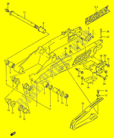 REAR SWING ARM (MODELE P/R) for Suzuki RMX 250 1994