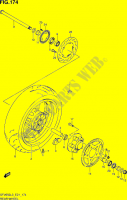 REAR WHEEL (SFV650AUEL3 E21) for Suzuki GLADIUS 650 2014