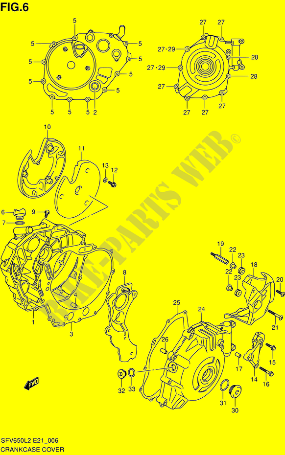CRACKCASE COVER for Suzuki GLADIUS 650 2012