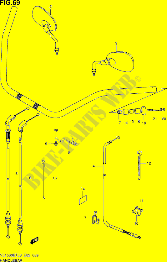 HANDELBAR (VL1500BTL3 E24) for Suzuki INTRUDER 1500 2013