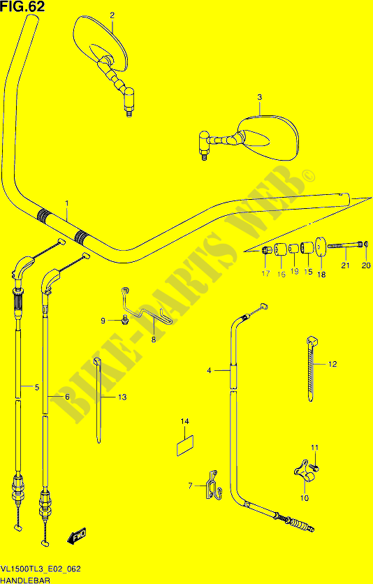 HANDELBAR (VL1500TL3 E02) for Suzuki INTRUDER 1500 2013