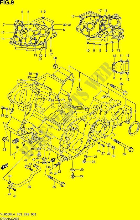 CRACKCASE COVER for Suzuki BOULEVARD 800 2014