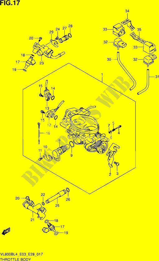 THROTTLE BODY (VL800BL4 E03) for Suzuki BOULEVARD 800 2014