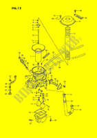 CARBURETOR (REAR)(MODELE H/J/K/L/M/N/P/R) for Suzuki INTRUDER 1400 1987