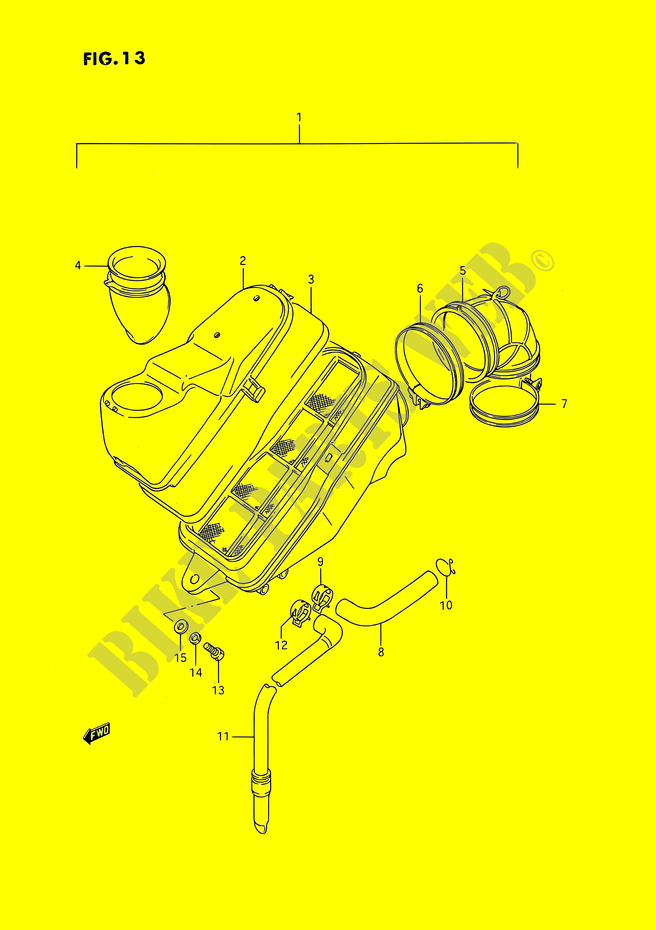 AIR FILTER (AVANT)(MODELE H/J/K/L/M/N/P/R) for Suzuki INTRUDER 1400 1990