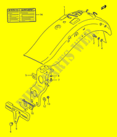 REAR FEDNER for Suzuki INTRUDER 1400 1990