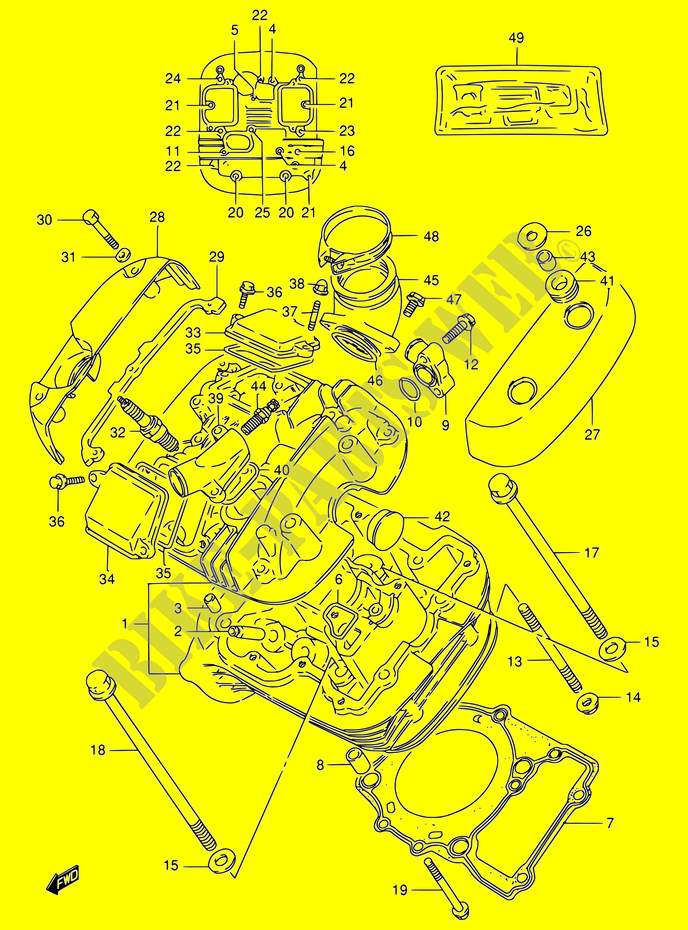 CYLINDER HEAD (AVT) for Suzuki INTRUDER 800 1992