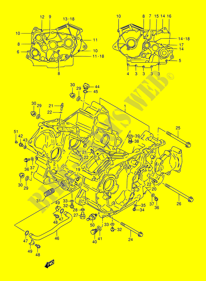 CRACKCASE COVER for Suzuki INTRUDER 800 2001