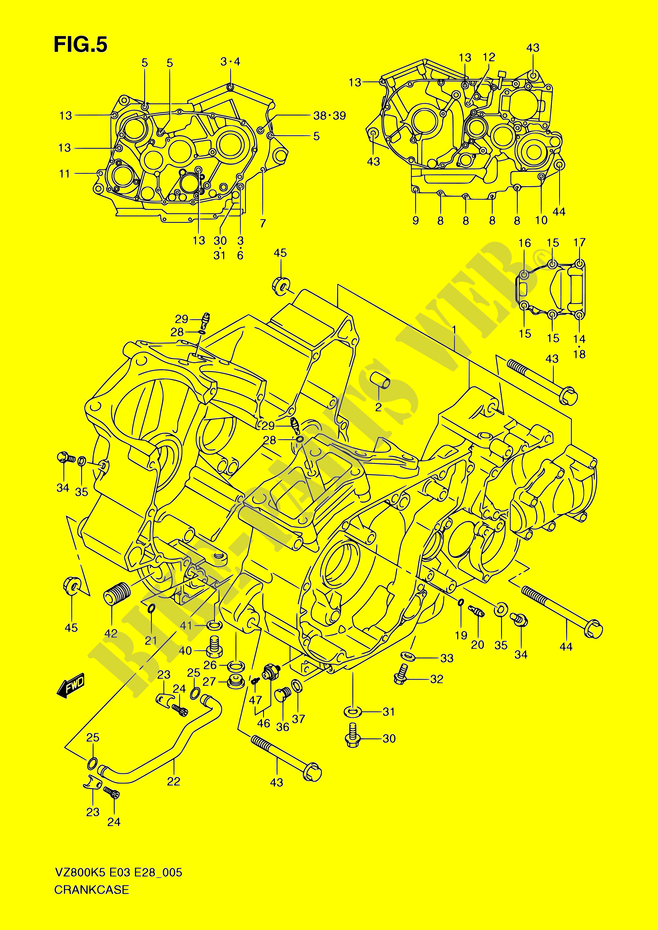 CRACKCASE COVER for Suzuki MARAUDER 800 2007
