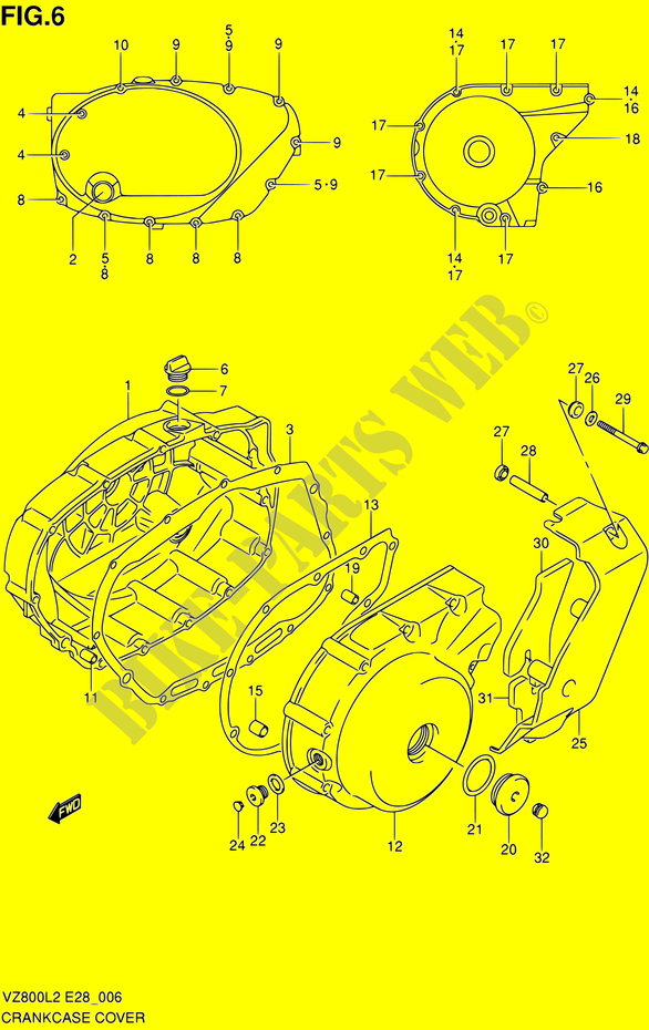 CRACKCASE COVER for Suzuki BOULEVARD 800 2012