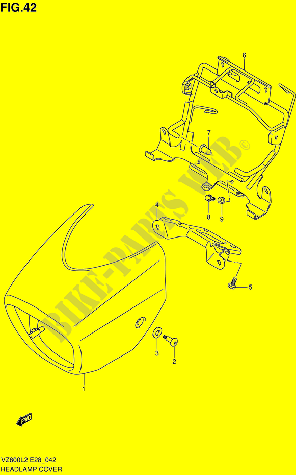 HEADLIGHT COVER for Suzuki BOULEVARD 800 2012