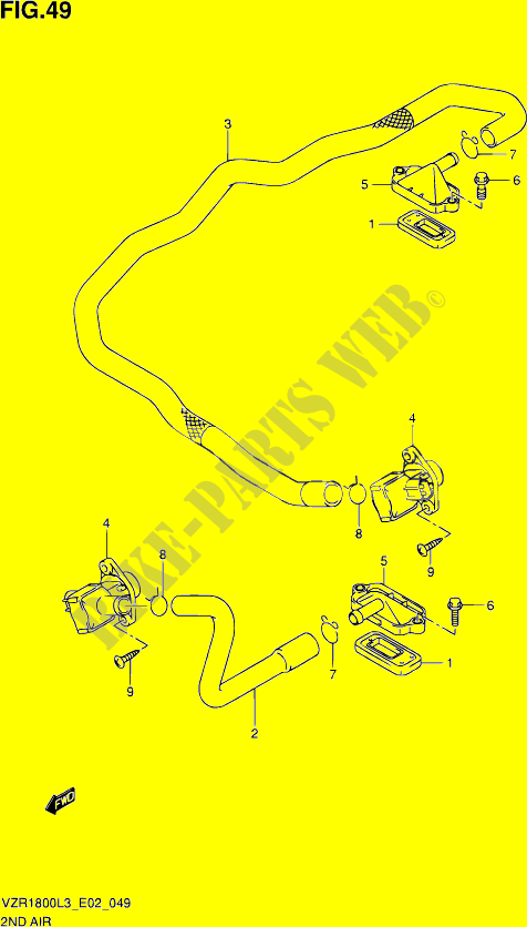 ANTI POLLUTION SYSTEM (VZR1800ZUFL3 E19) for Suzuki INTRUDER 1800 2013
